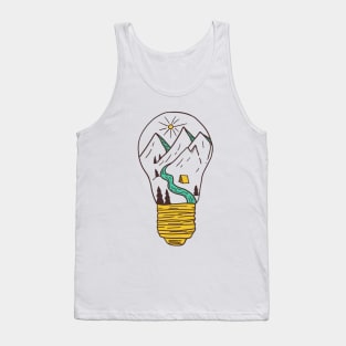 Mountains in a lightbulb creative handdrawn Gift Tank Top